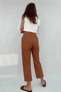 Pantalón Lino Camel